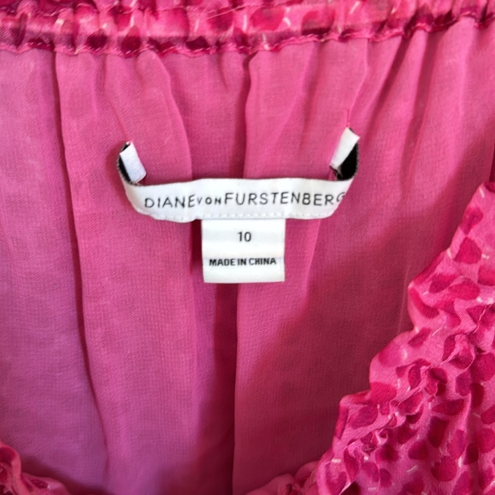 Diane von Furstenberg Pink Floral Silk Dress - Picture 7 of 10